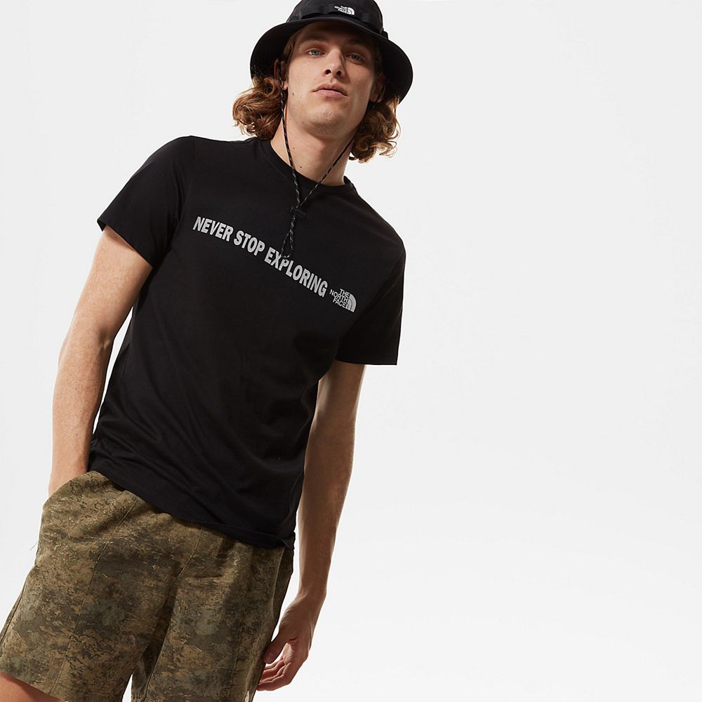 The North Face T-Shirts Mens Australia - The North Face Open Gate Short-Sleeve Black (JKV-198307)